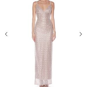 Bronx and Banco - Allegra Silver Sequin Maxi Dress - XS